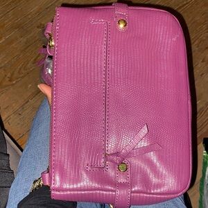 Elegant Pink Textured Women's Bag